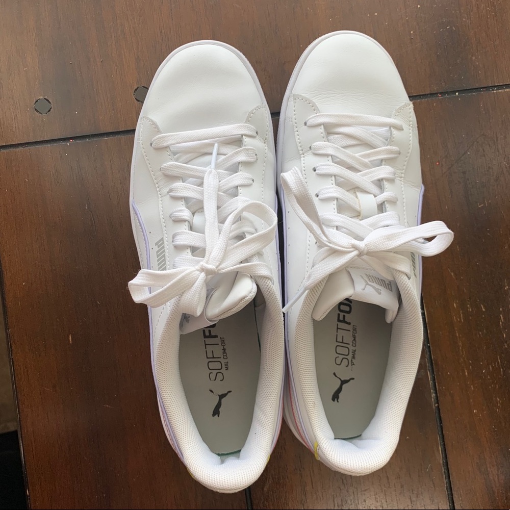 Women’s Puma Vikky V2 White leather sneaker - Picture 6 of 8